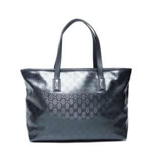 Gucci Imprime Monogram Zippered Tote Black Authenticity Guaranteed